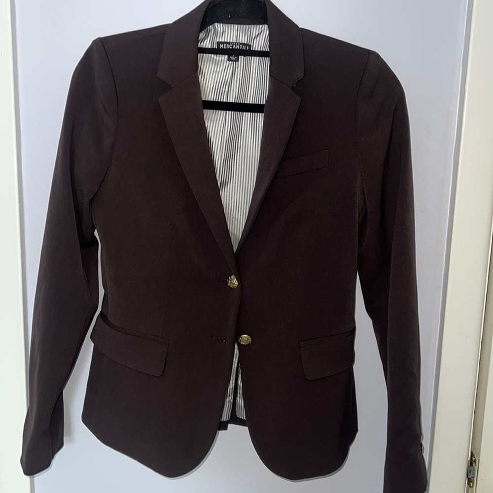 J Crew Mercantile woman's blazer in dark brown size 0
